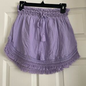 Aerie Crochet Lilac Mini Skirt-Sz M